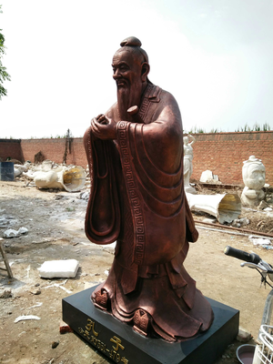云南康大雕塑 名人孔子铜像厂研制生产铸铜孔子雕塑